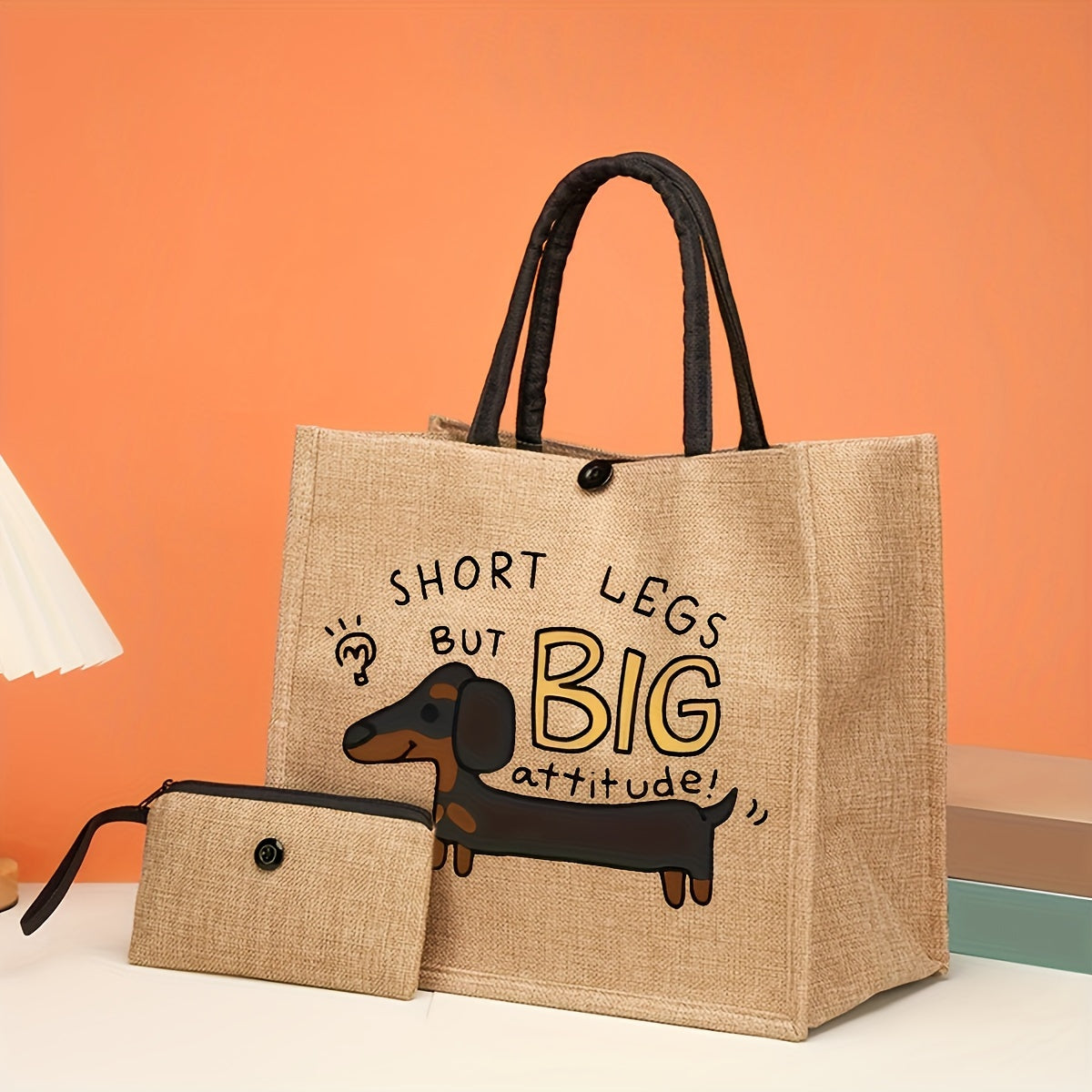 Cute Dachshund Dog Print Handbag