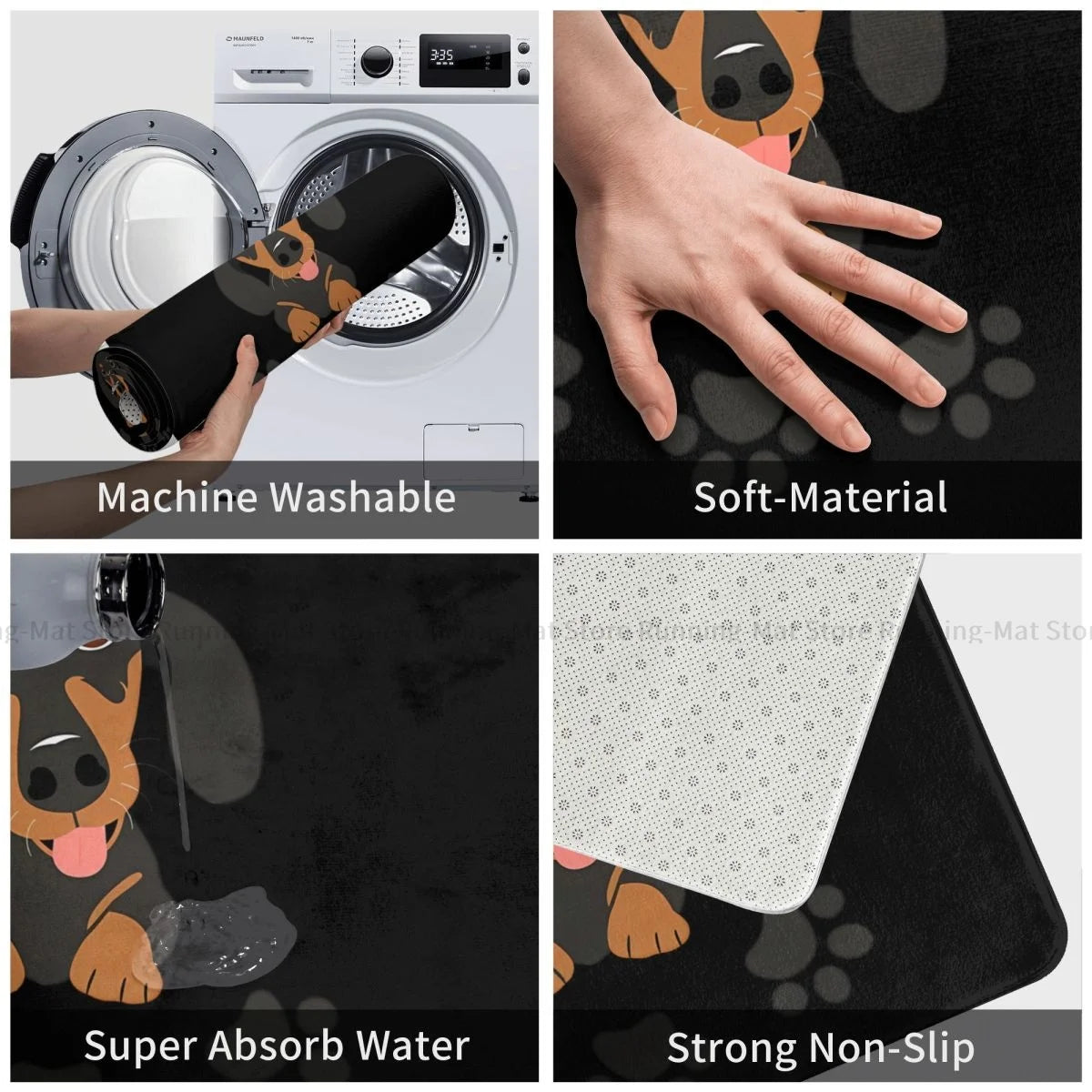 Dachshund Non-slip door mat