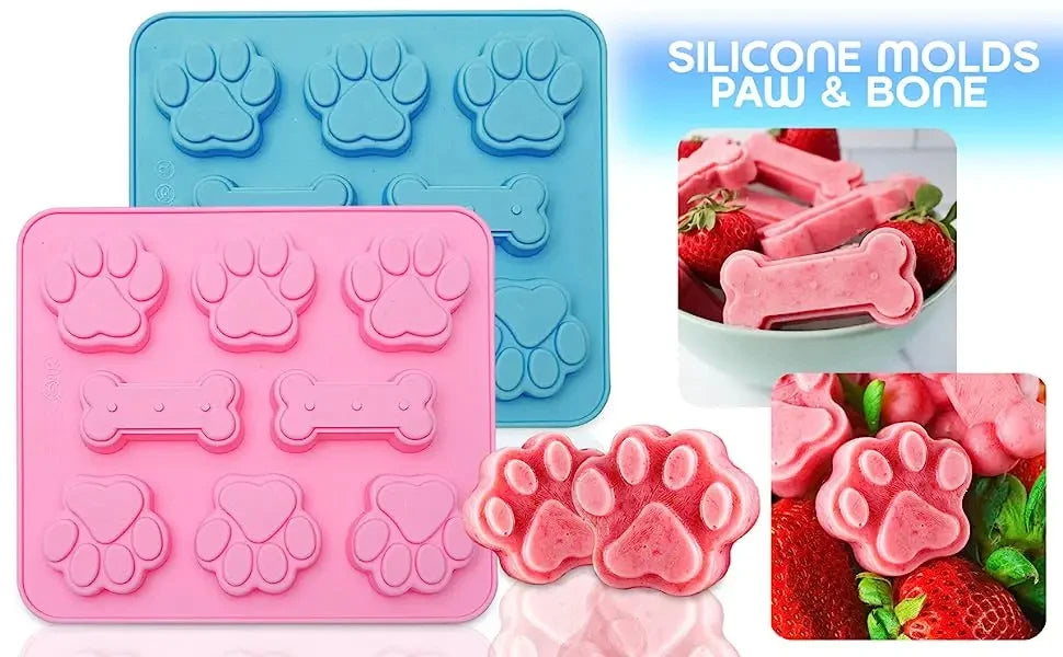 Silicone Paw & Bone Ice Mold for Pet Treats