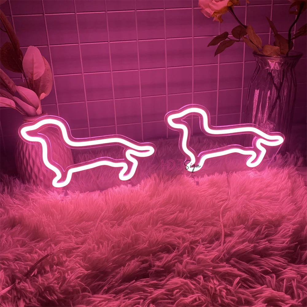 Dachshund Dog Neon Light