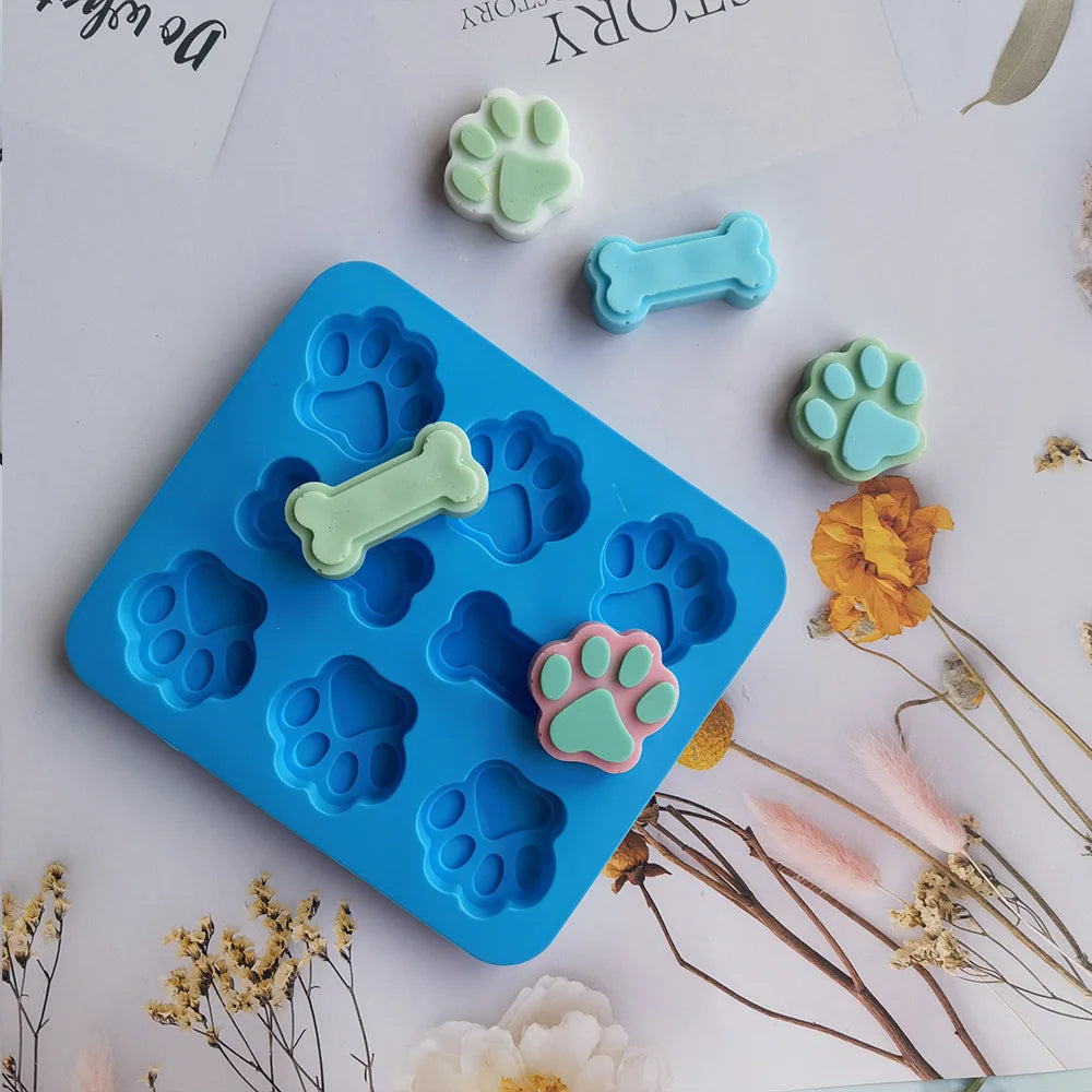Silicone Paw & Bone Ice Mold for Pet Treats