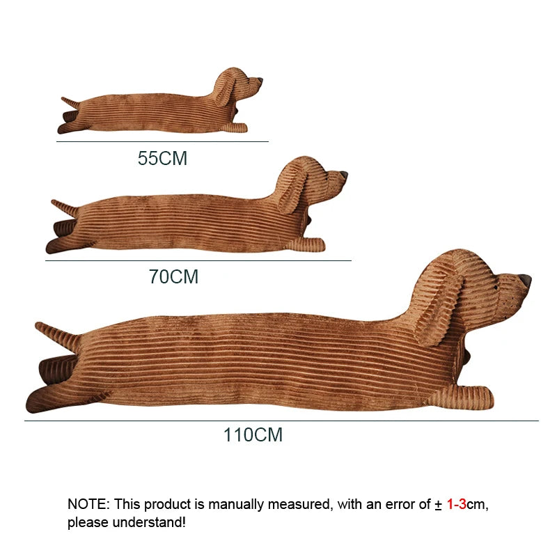 Brown Cute British Short-legged Dachshund Dog Pillow