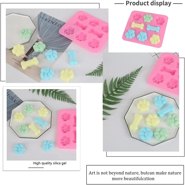 Silicone Paw & Bone Ice Mold for Pet Treats