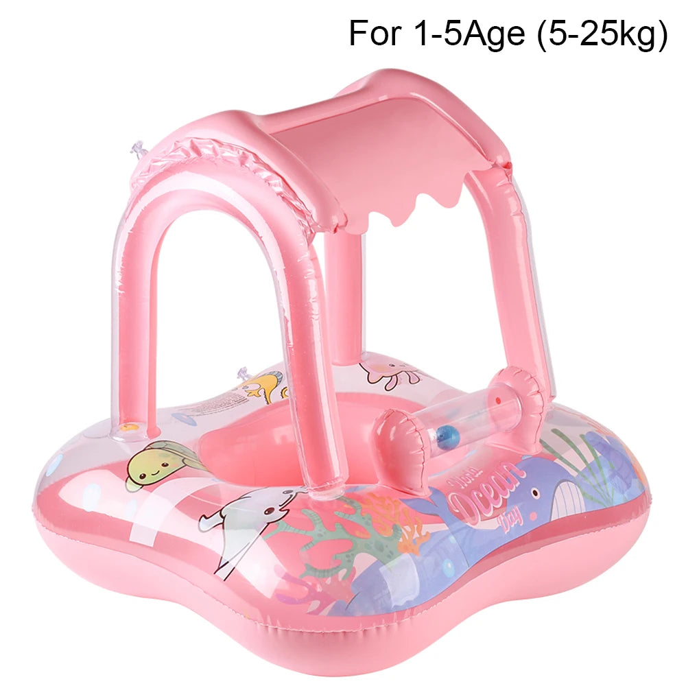 Kids Inflatable Pool Float with Shade