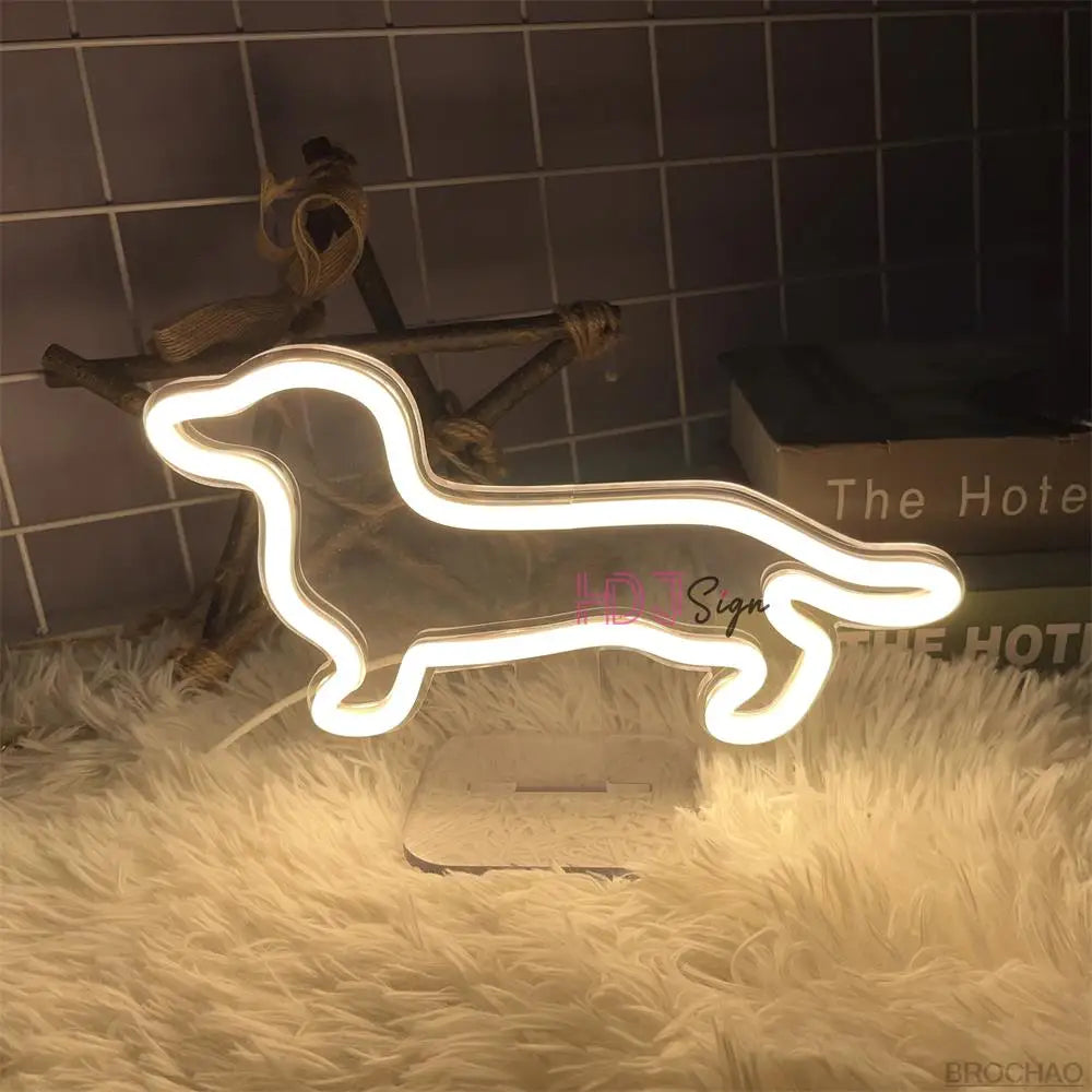 Dachshund Dog Neon Light