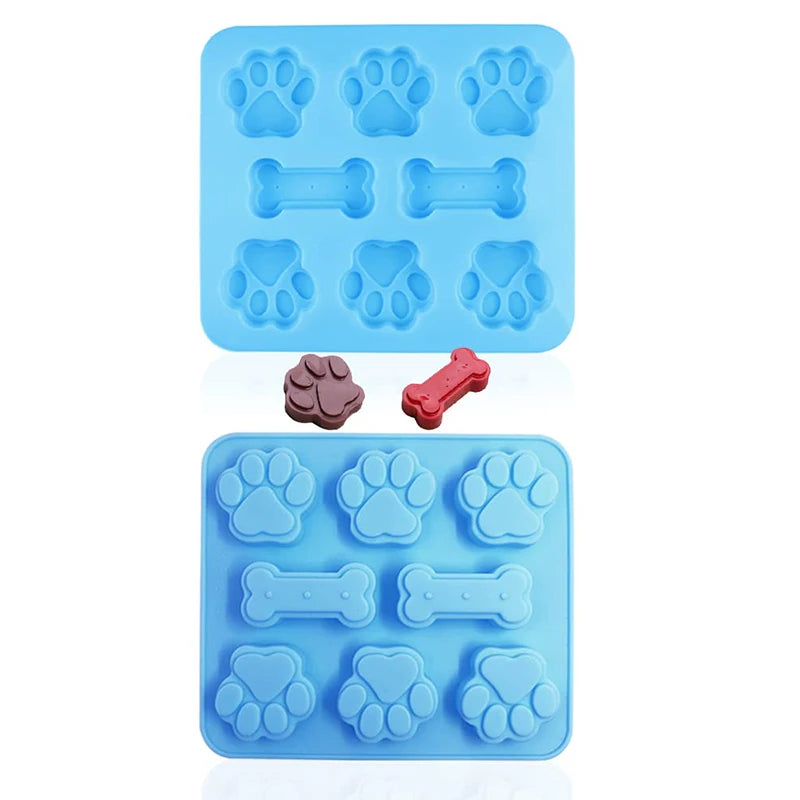 Silicone Paw & Bone Ice Mold for Pet Treats