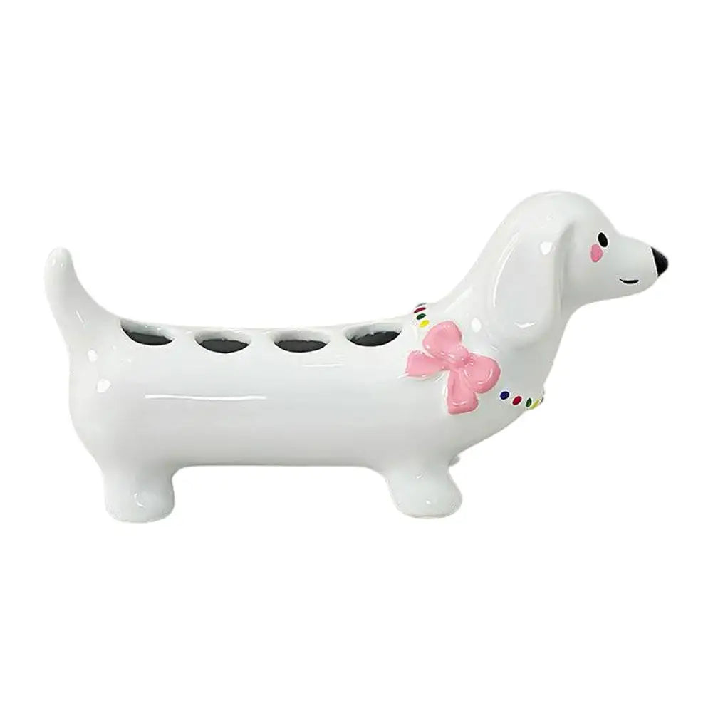 Dachshund Dog Toothbrush Holder – Adorable Bathroom Storage Stand