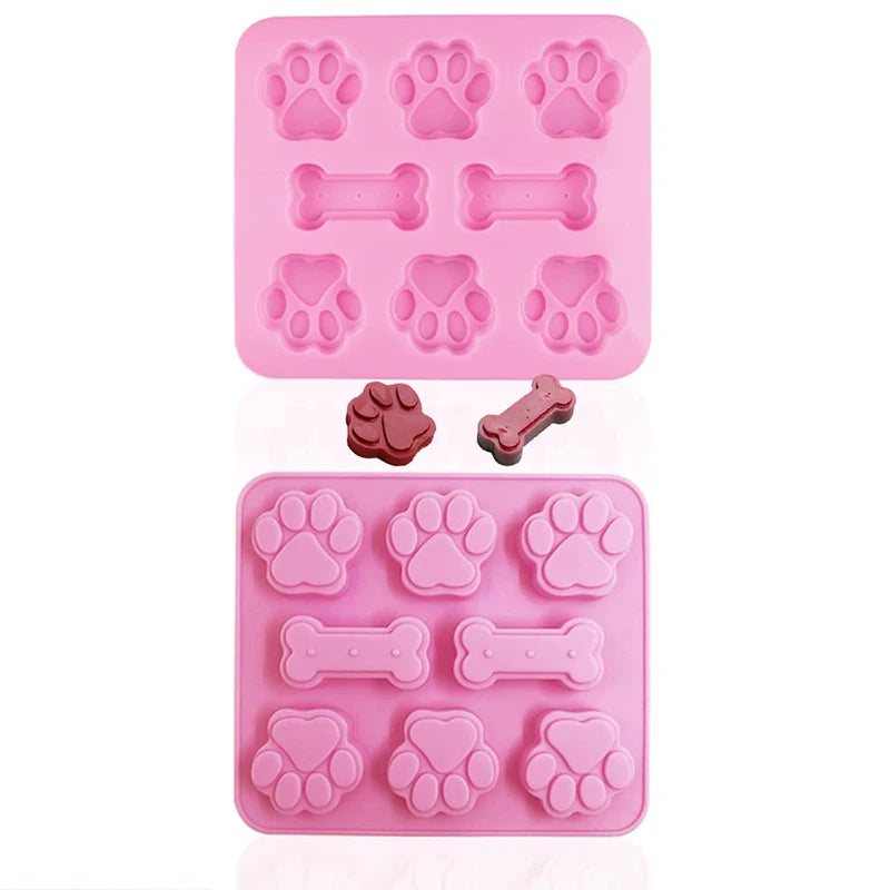 Silicone Paw & Bone Ice Mold for Pet Treats