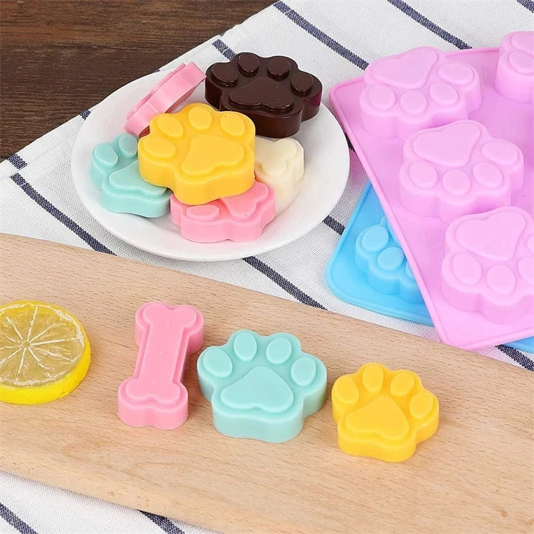 Silicone Paw & Bone Ice Mold for Pet Treats