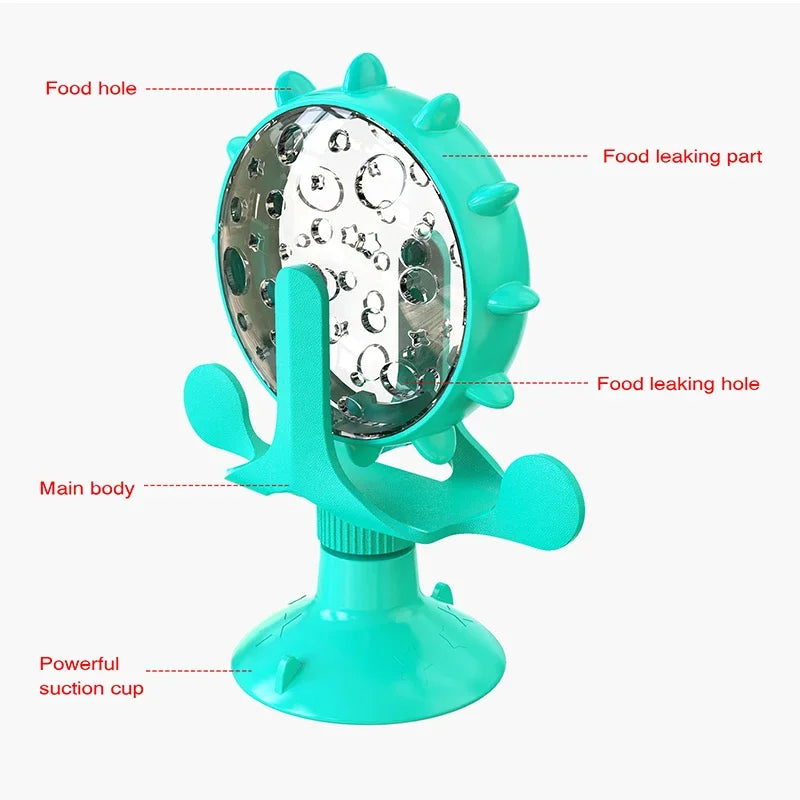 Dog Treat Dispenser Wheel Toy