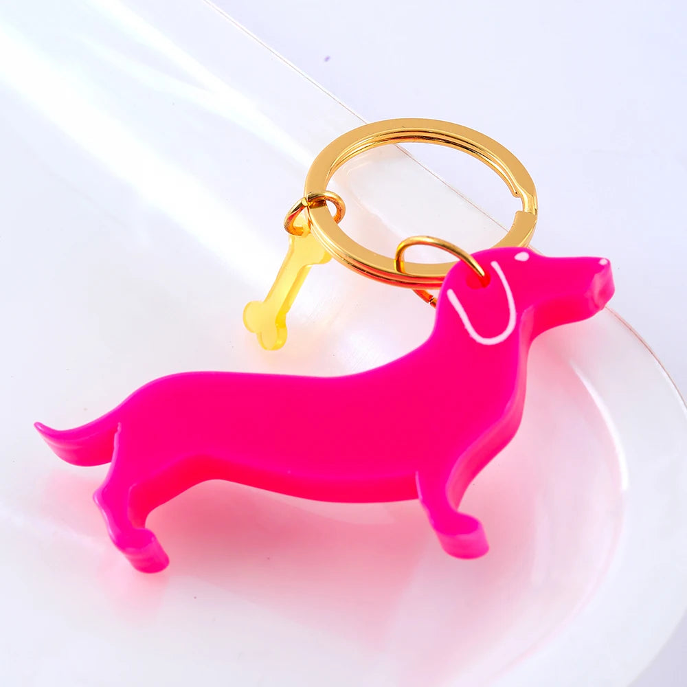 dachshund dog keychain