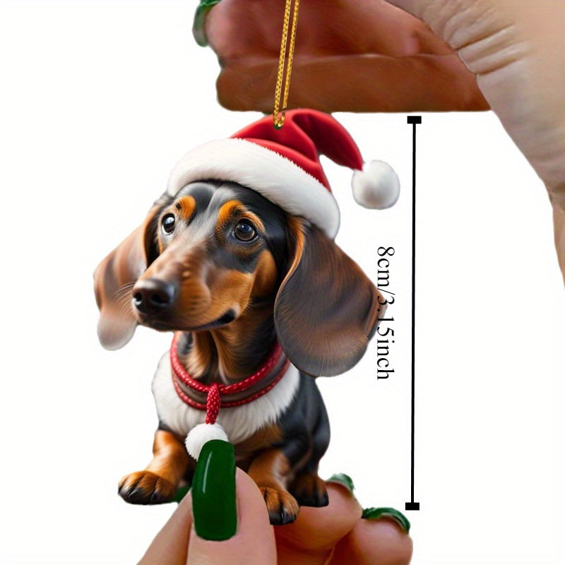 9pcs Acrylic Dachshund Dog