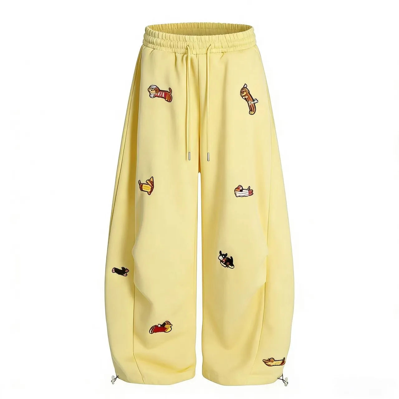 Women’s Cute Sausage Dog Embroidered Sweatpants