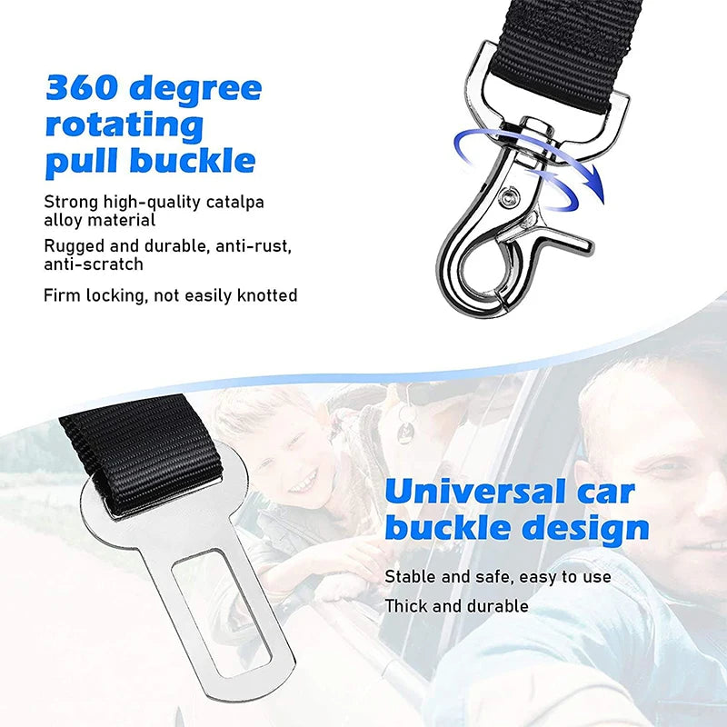 Dog Car Safety Seat Belt with Shock Absorbing Bungee