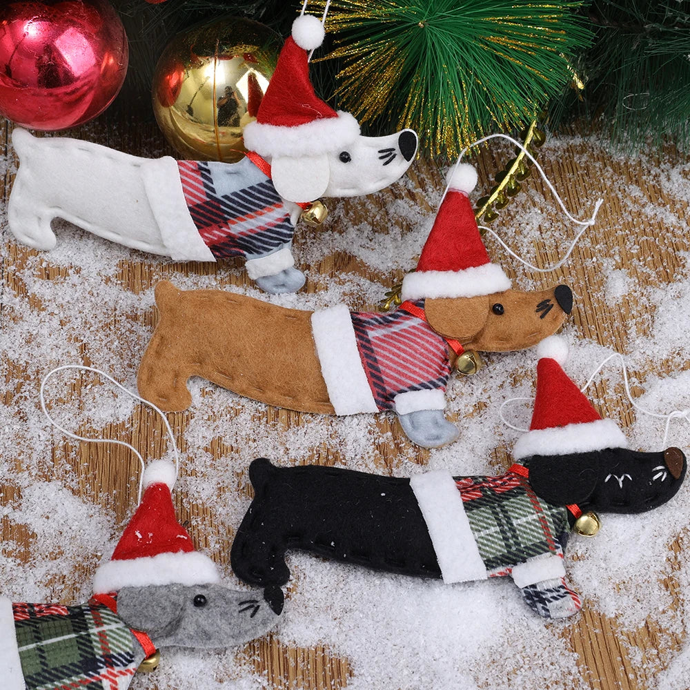 Christmas Tree Dachshund Puppy Pendant