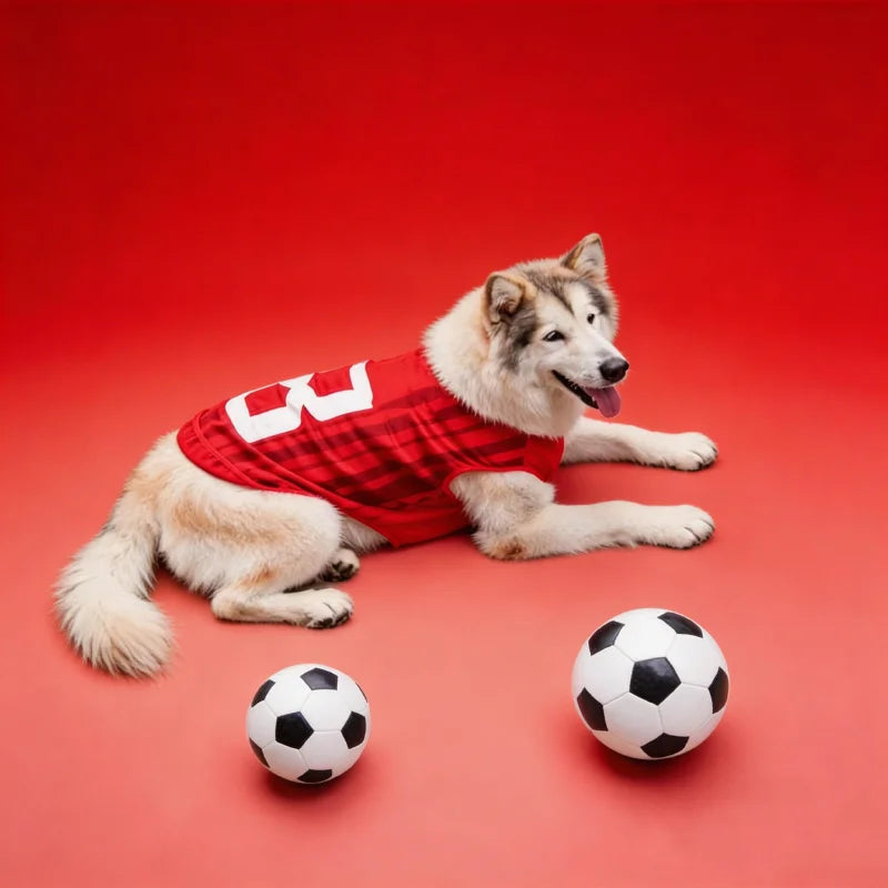 Soccer Star Dog Jersey – Playful Pet Sports Shirt for Dogs