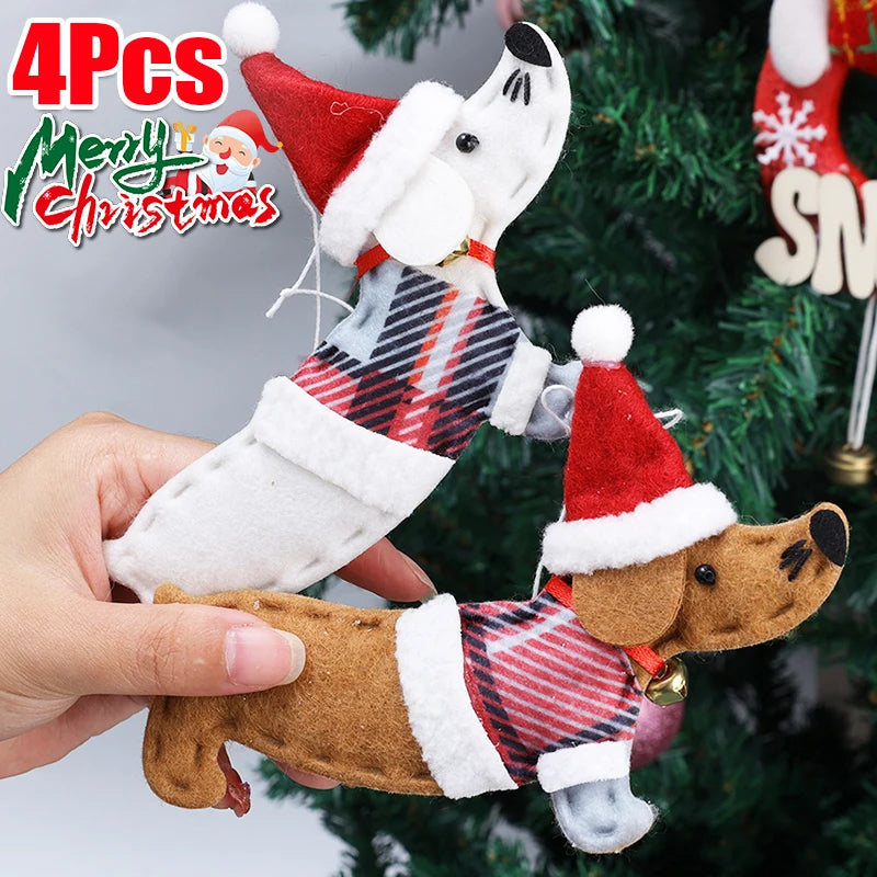 Christmas Tree Dachshund Puppy Pendant