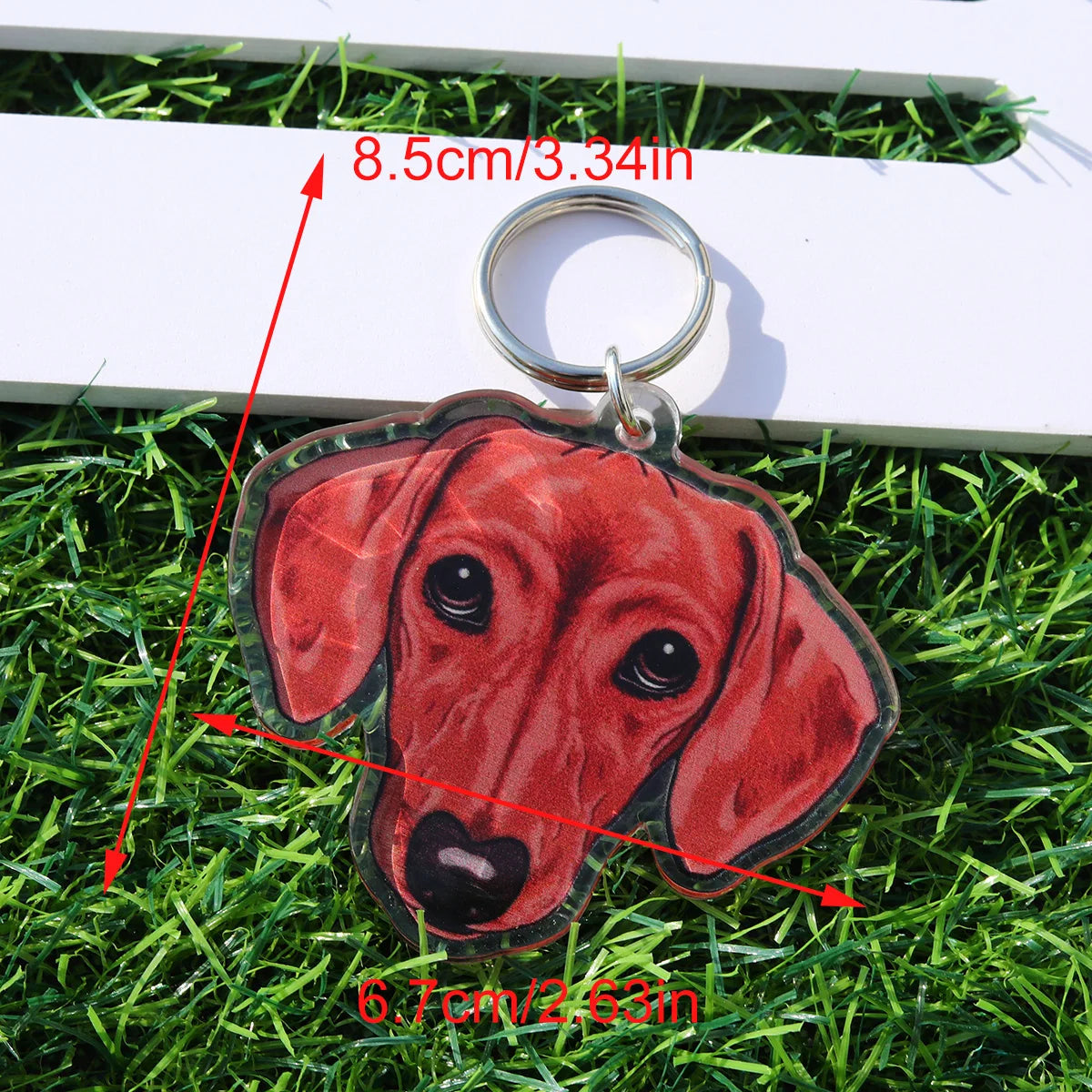 1 piece acrylic cute pets dachshund dog