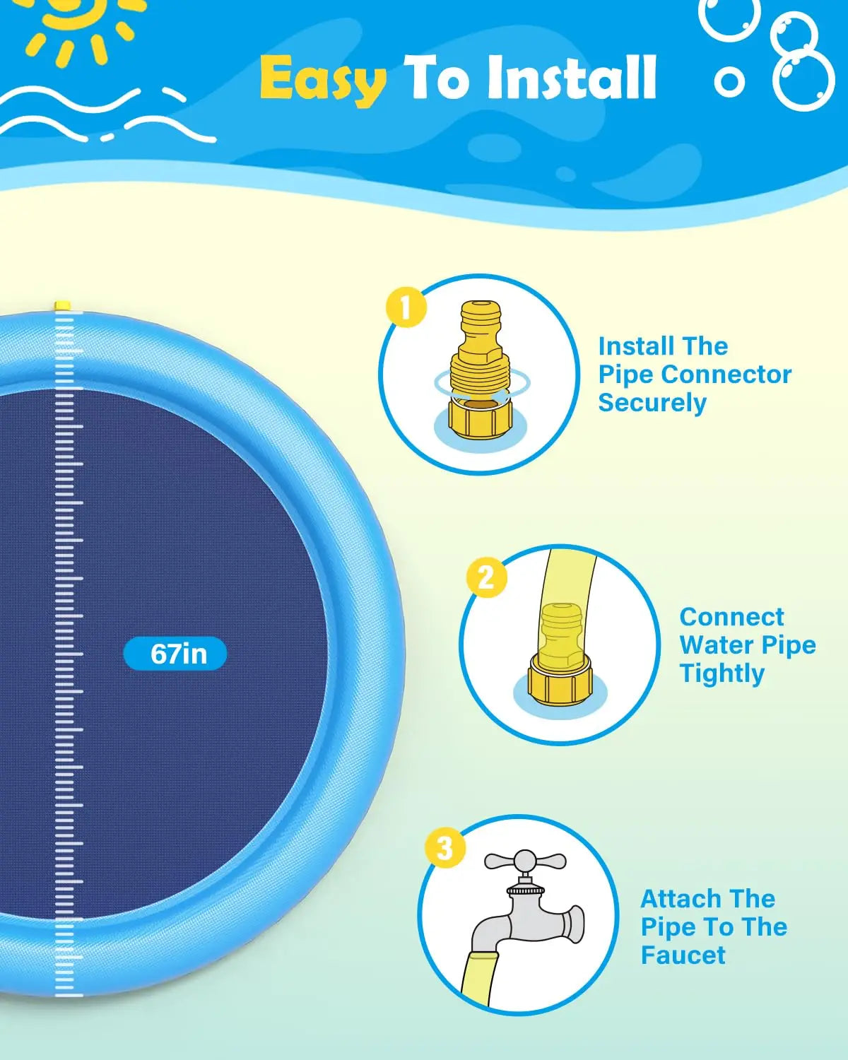 Outdoor Dog Splash Pad – Interactive Sprinkler Pool for Pets & Kids