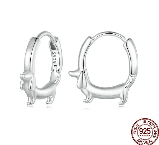 Lovely Dachshund Premium Studs Earrings Jewelry