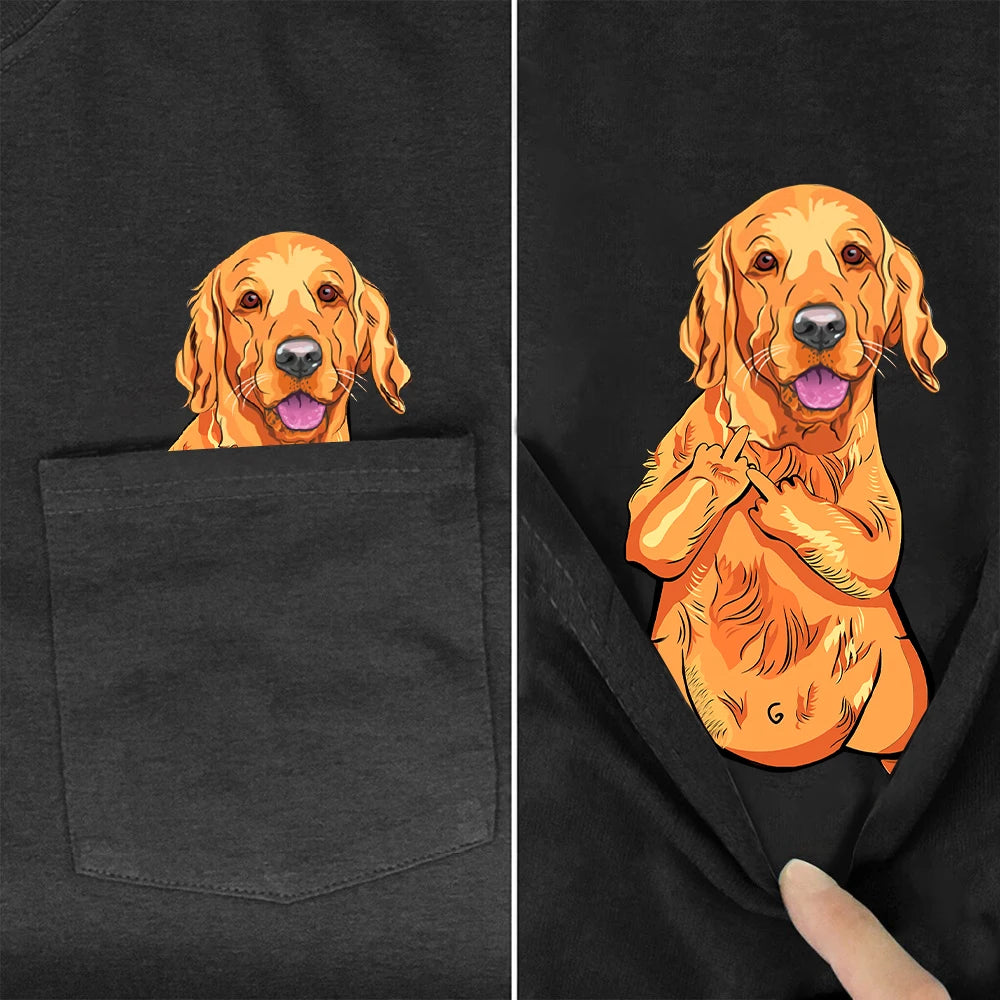 Golden Retriever Pocket Puppy Surprise T-Shirt