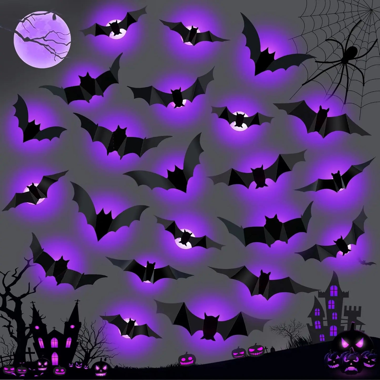 LED 3D Bat Stickers