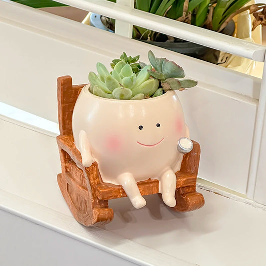 Cute Planter Pots with Bench