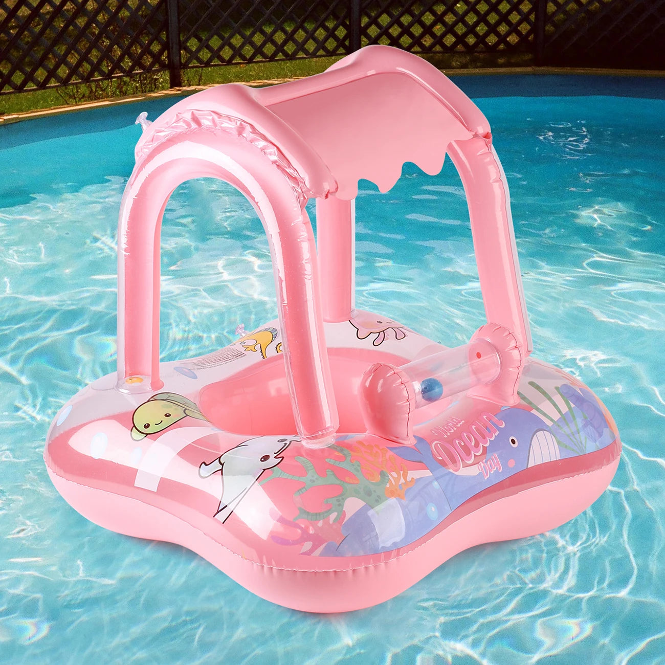 Kids Inflatable Pool Float with Shade
