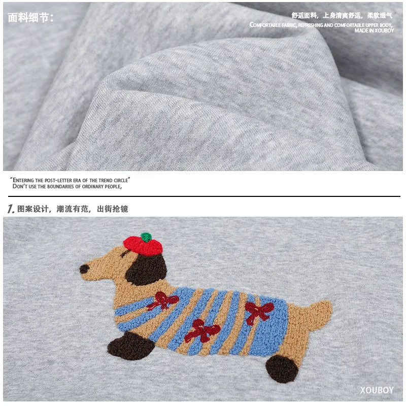 Cute Dachshund Dog Print Hoodie for Women