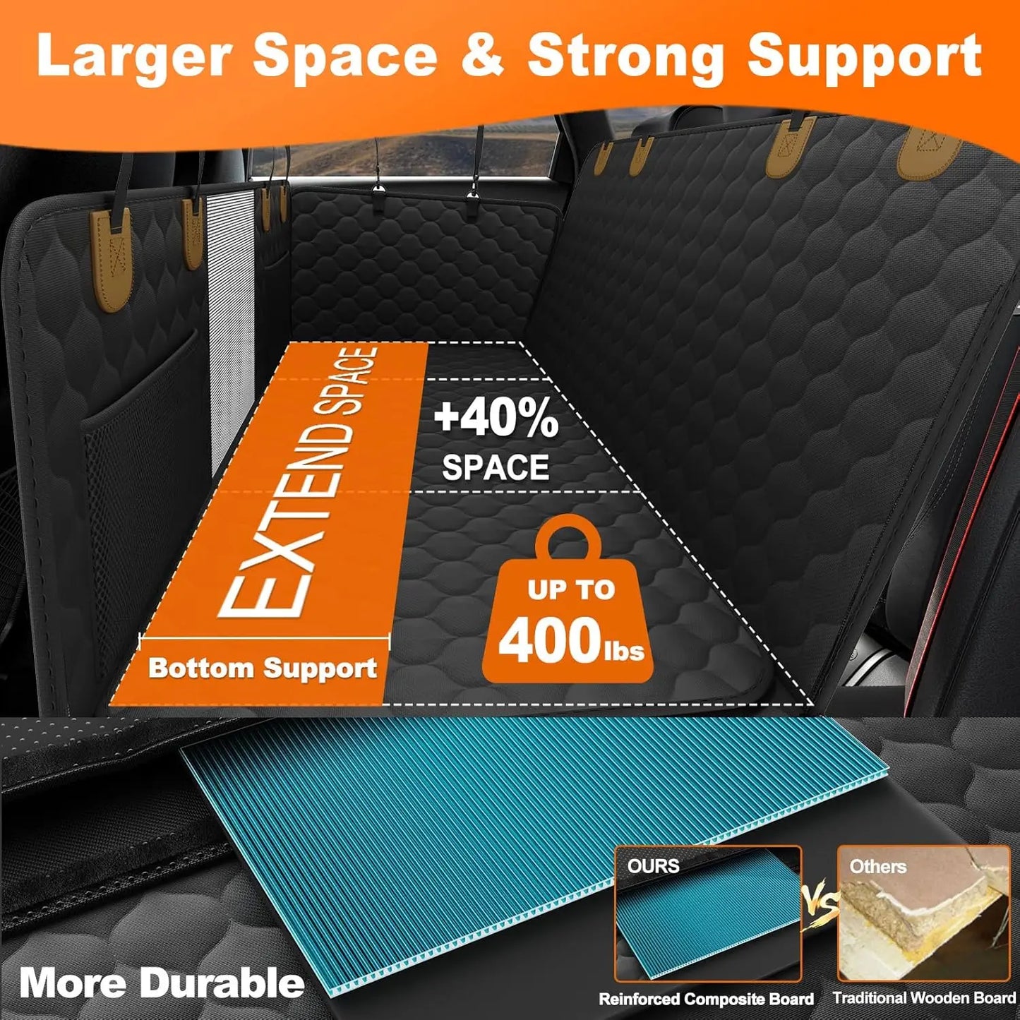 Waterproof  Seat Cover & Travel Bed for Dogs  More title ideas:
