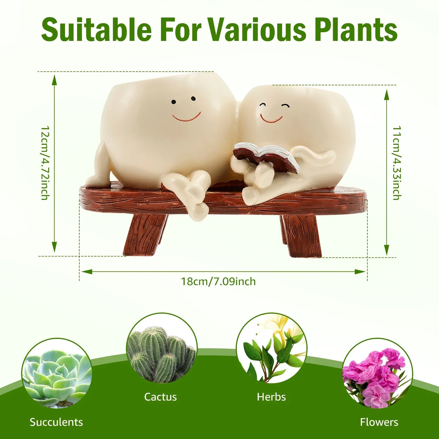 Cute Planter Pots with Bench