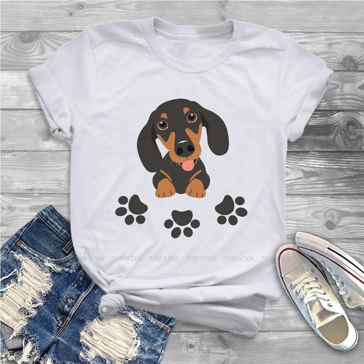 Funny Dachshund  Paw T-shirts