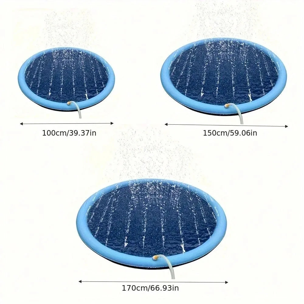 Outdoor Dog Splash Pad – Interactive Sprinkler Pool for Pets & Kids