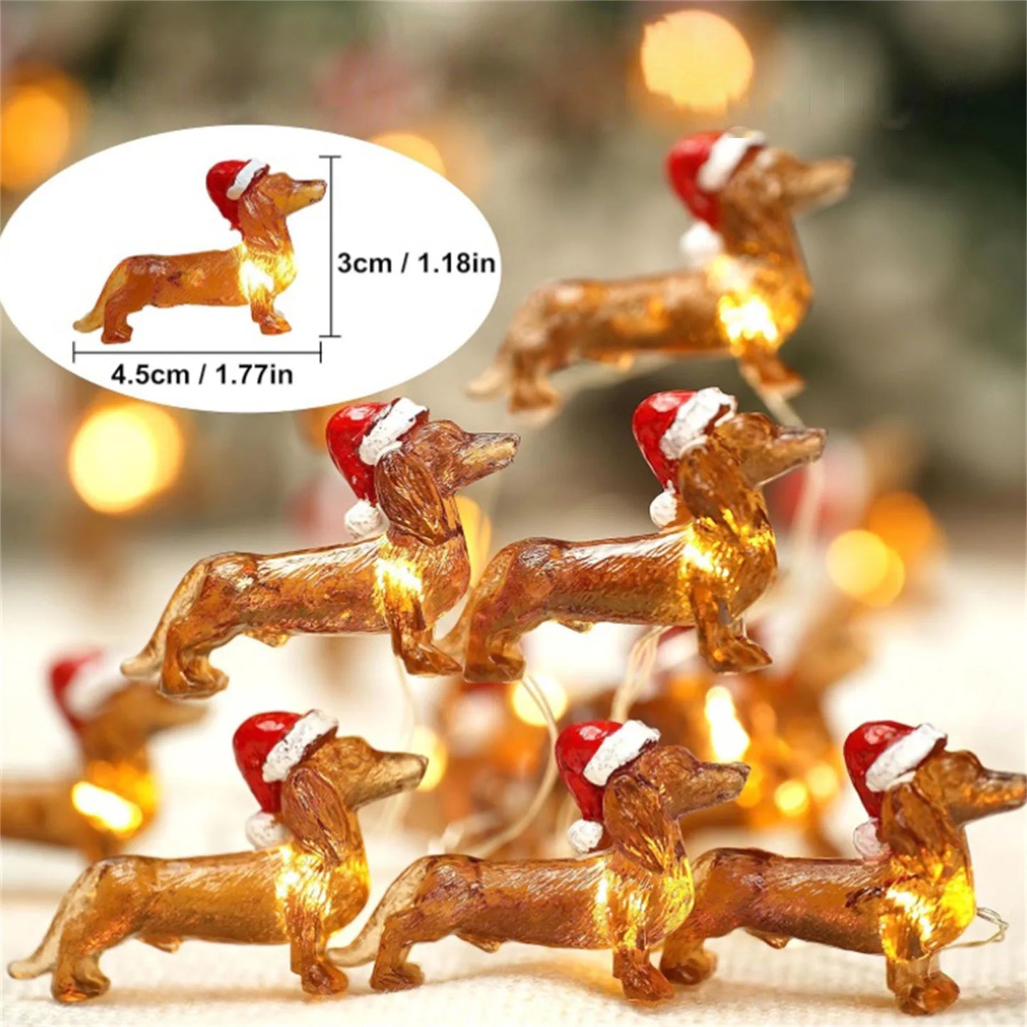 Dachshund String Lights 10ft 30 LED