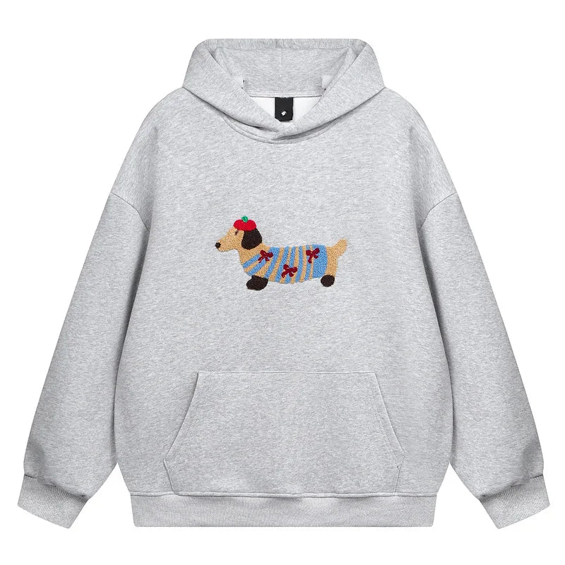 Cute Dachshund Dog Print Hoodie for Women