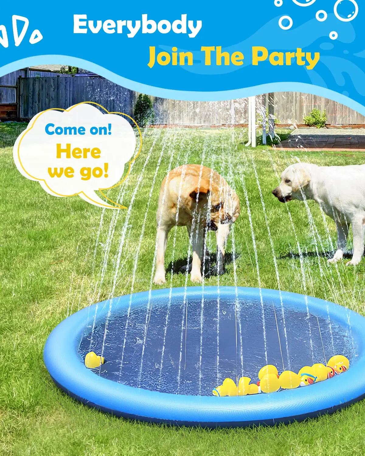 Outdoor Dog Splash Pad – Interactive Sprinkler Pool for Pets & Kids