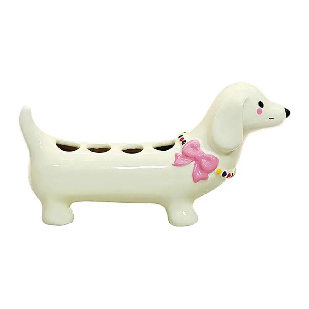 Dachshund Dog Toothbrush Holder – Adorable Bathroom Storage Stand