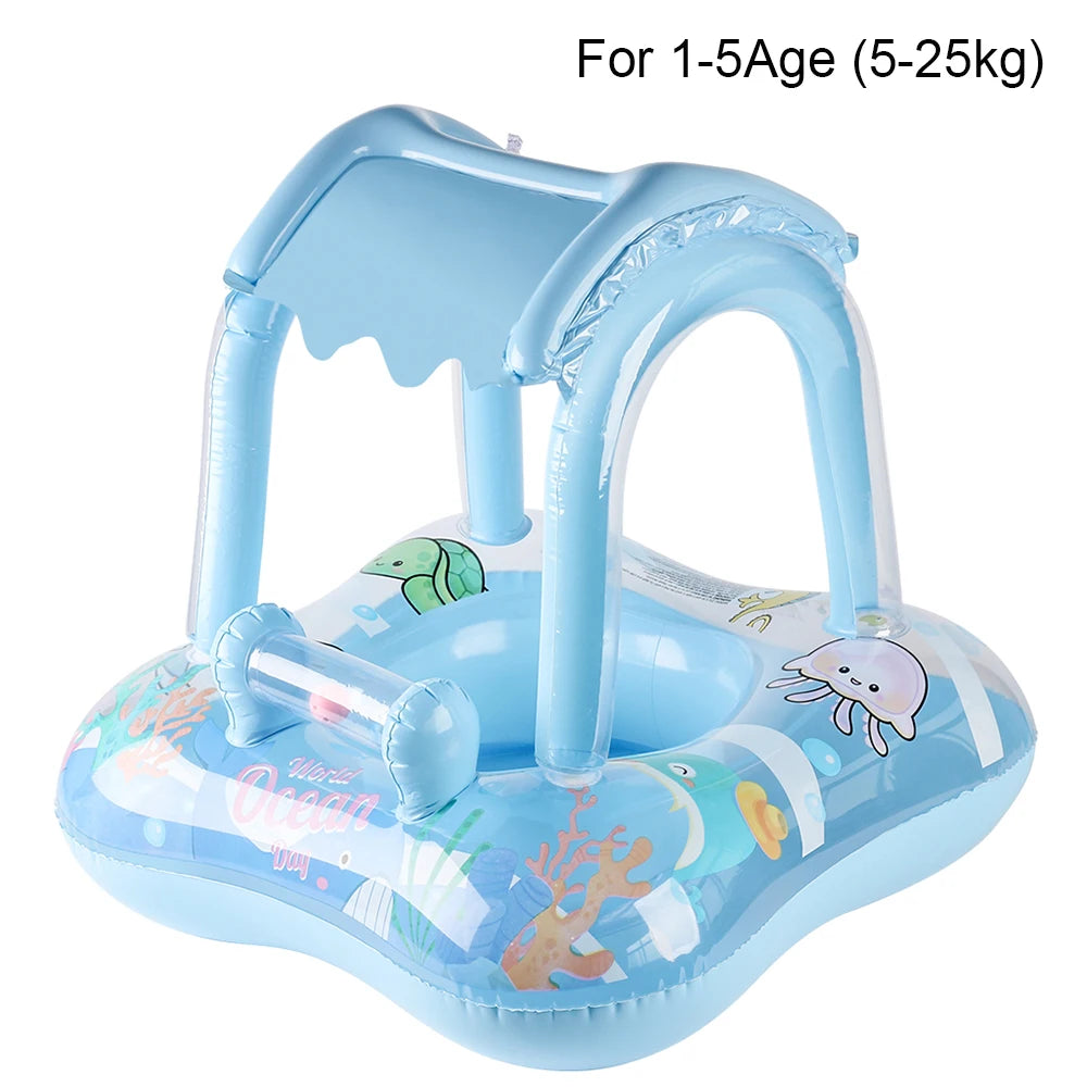 Kids Inflatable Pool Float with Shade