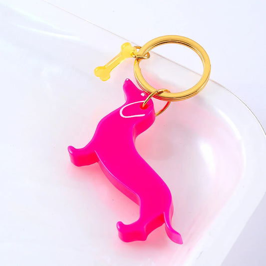 dachshund dog keychain