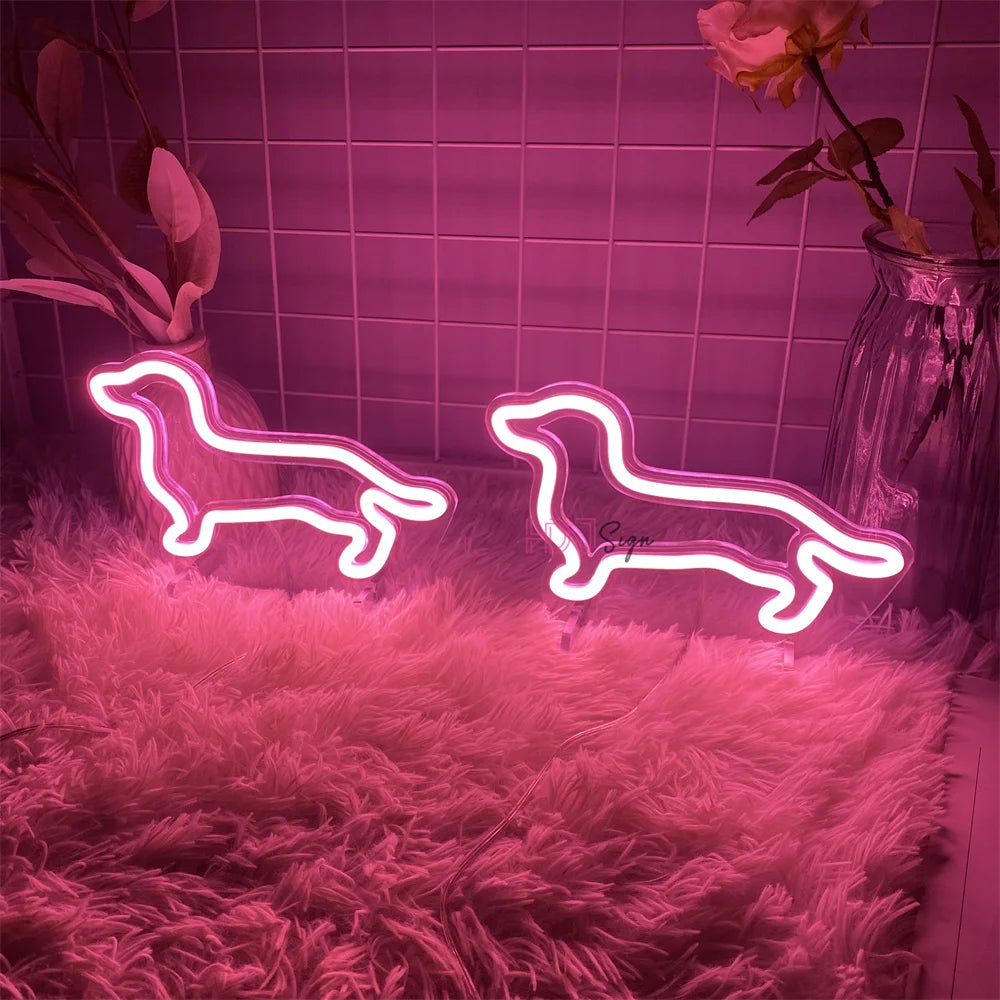 Dachshund Dog Neon Light