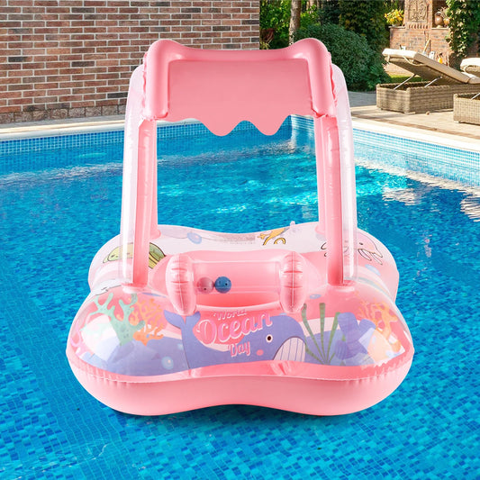 Kids Inflatable Pool Float with Shade
