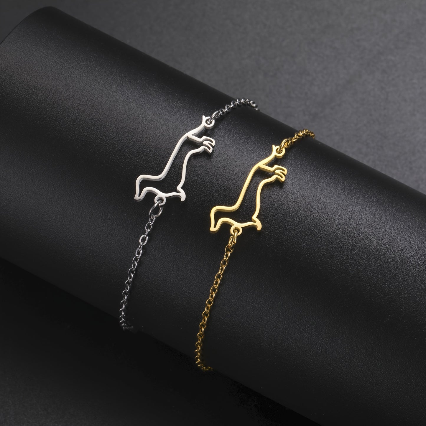 Chic Boho Stainless Steel Dachshund Dog Bracelet