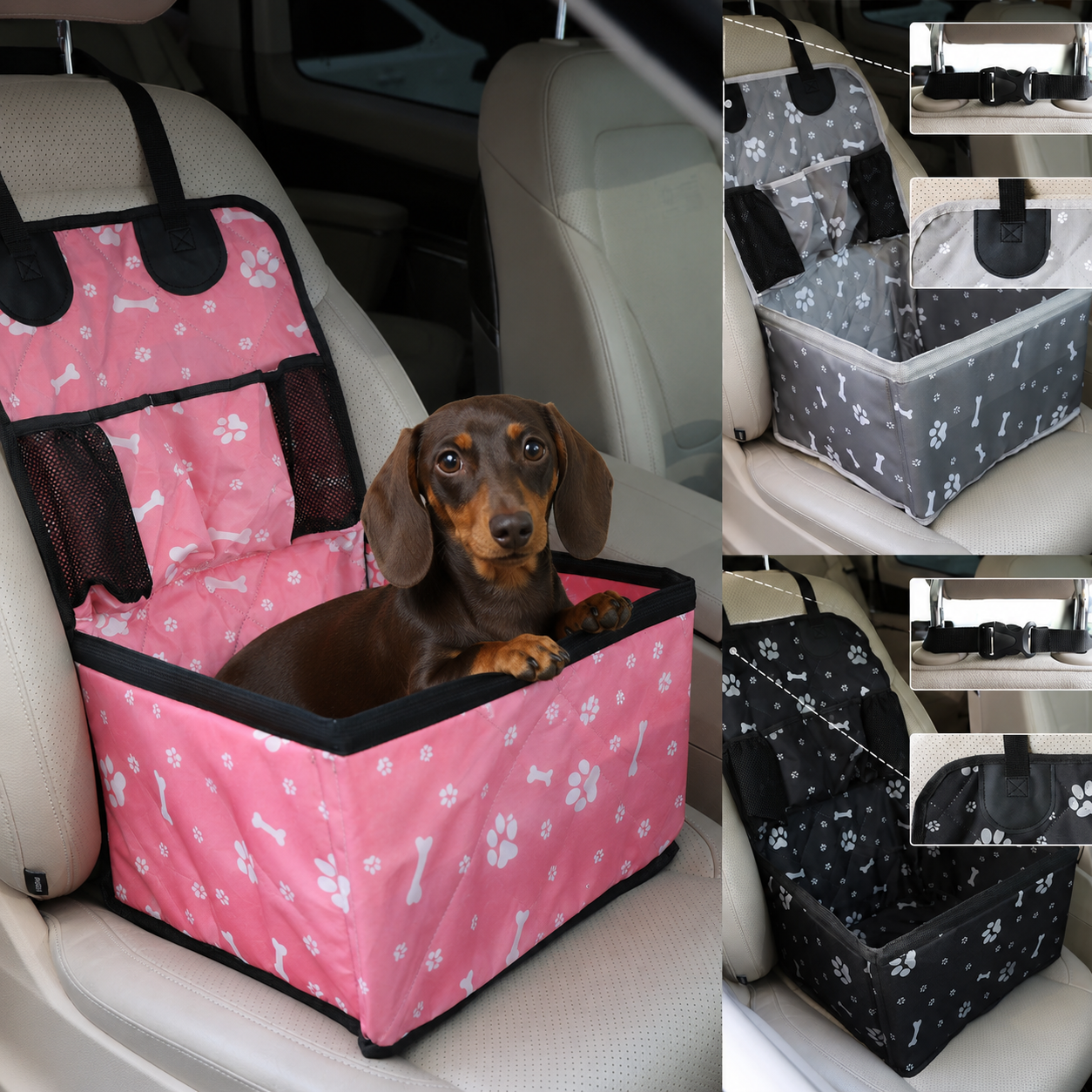 Safe & Comfortable Travel Seat for Small Dogs